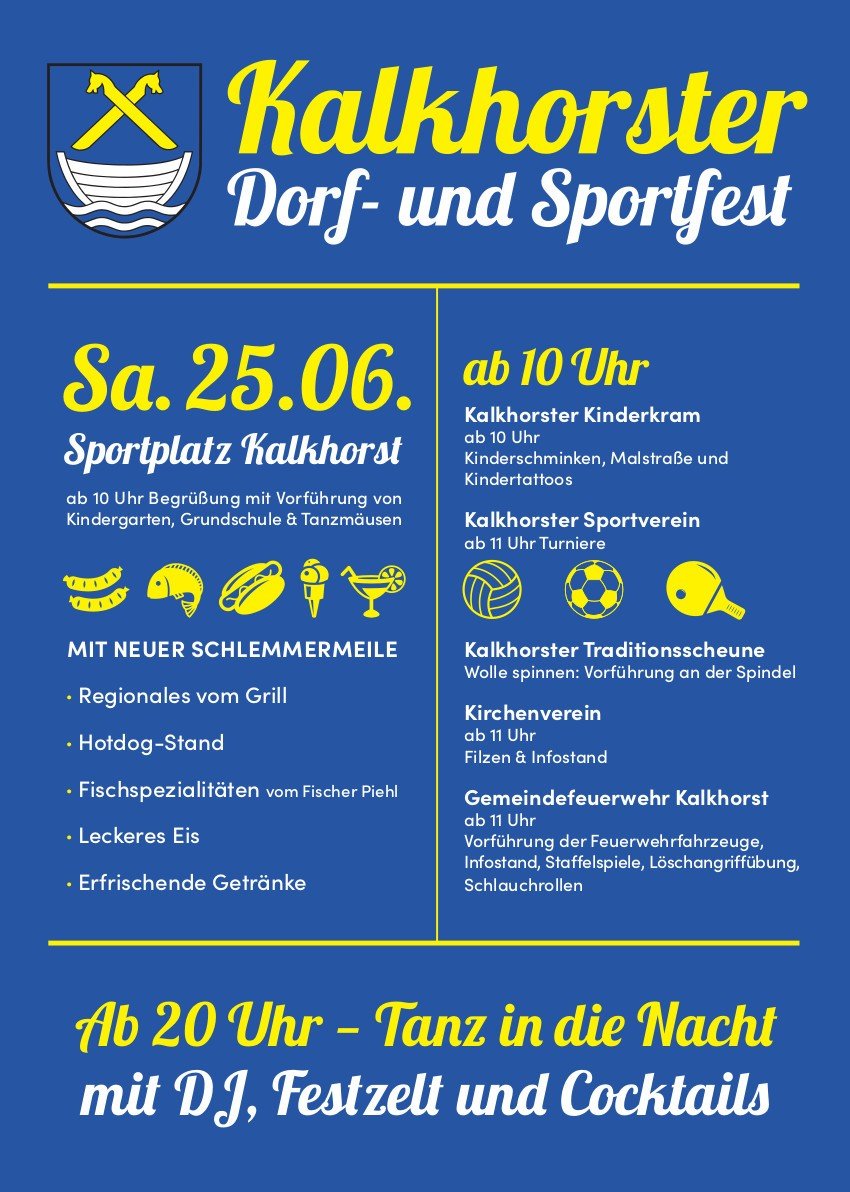 Kalkhorster Dorf- und Sportfest 2022